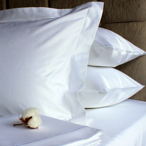 Brilliant White Egyptian cotton pillowcases with a 7 cm Oxford border